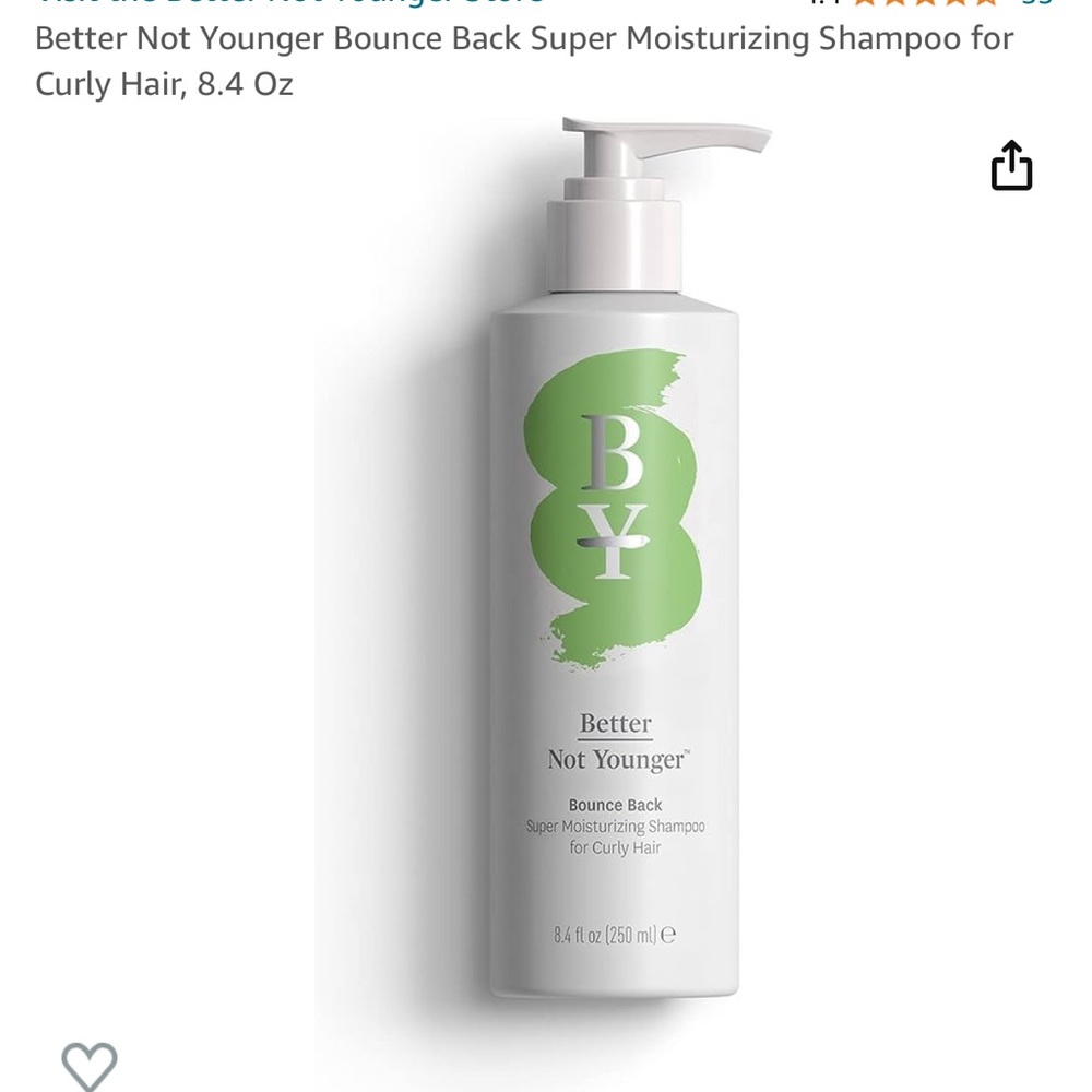 Brand NEW better not younger shampoo for curly hair